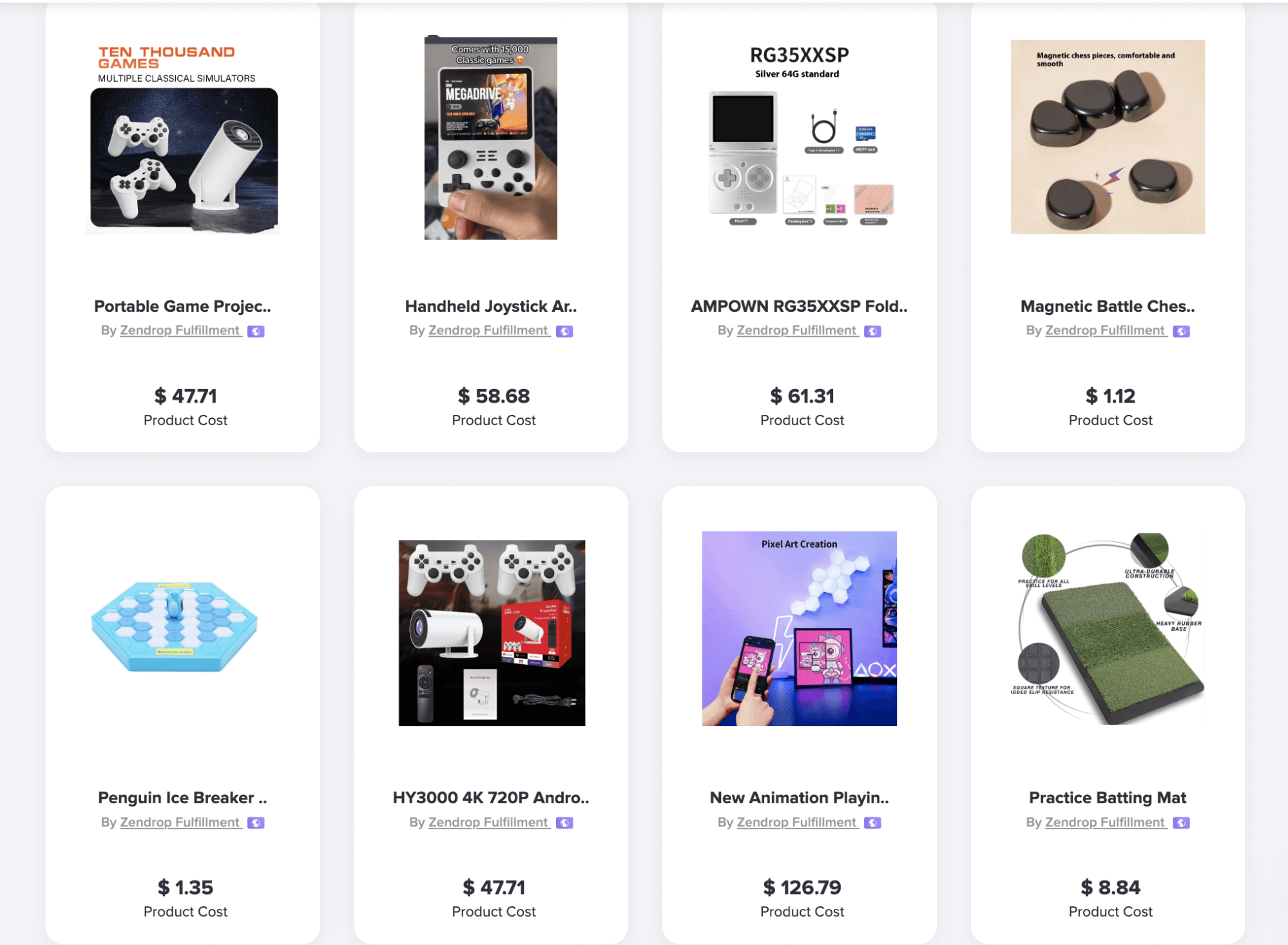 Gaming products