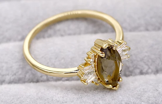 Tea Crystal Ring