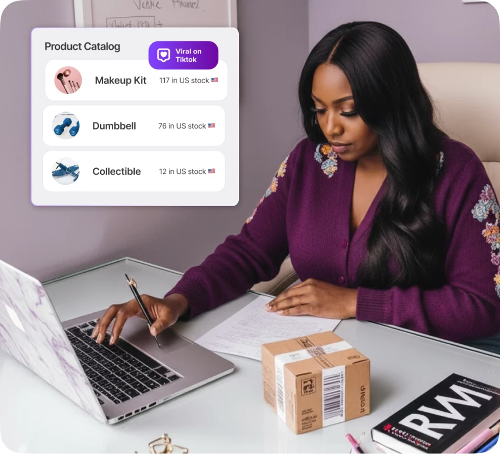Seller using TikTok Shop integration for dropshipping